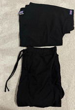 Cherokee Workwear Authentic Black Scrub Set L Top  Drawstring Pants