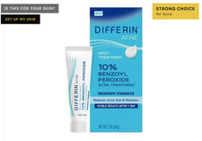 Differin Acne Spot Treatment, Max Strength, 10 Benzoyl 1 Fl Oz Pack of 1 