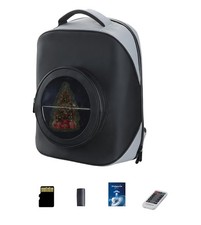 3D Hologram Fan Led Backpack,16.1" 3D Hologram Projector Advertising w/Remote