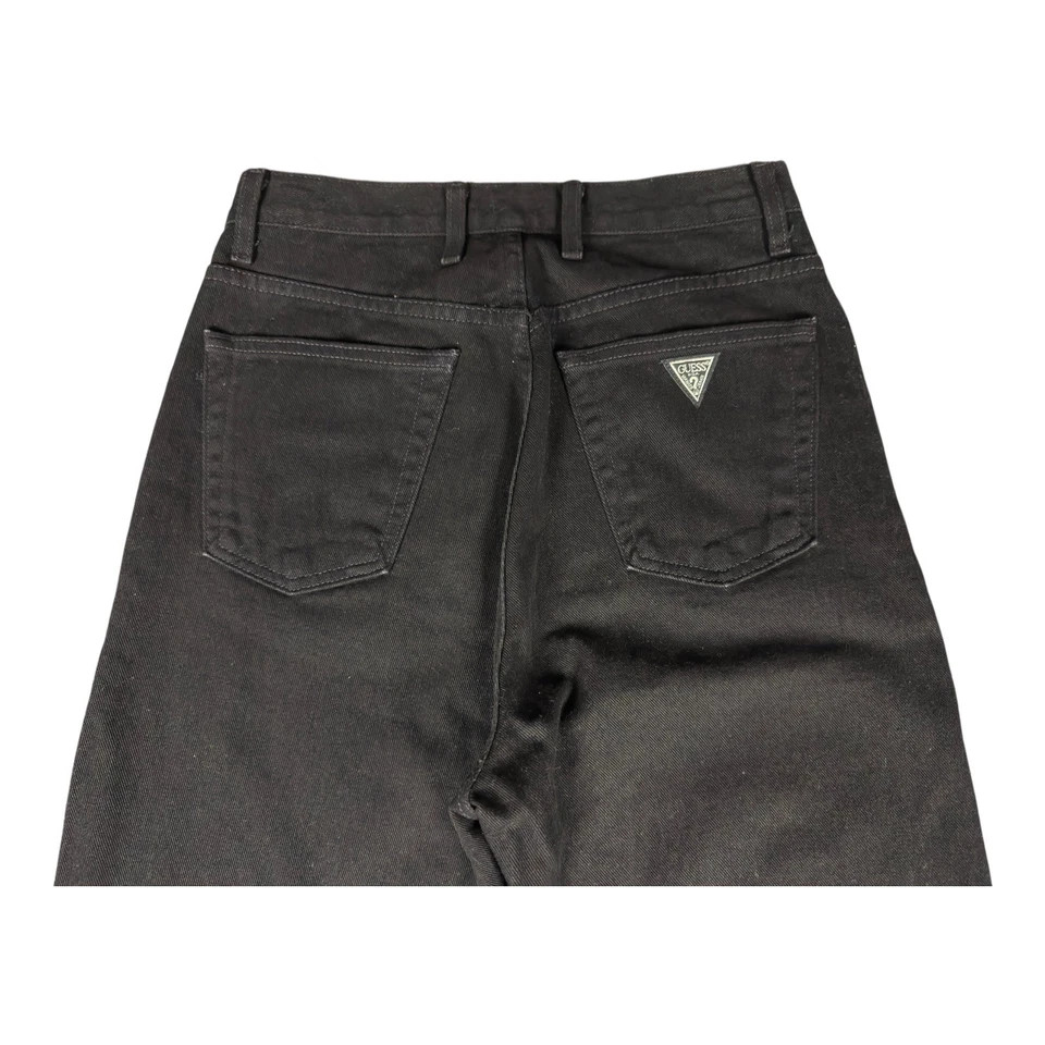 Pantalones de mezclilla negros vintage Guess para mujer estilo clásico talla 30 hechos en EE. UU. retro Foto 3 de 4