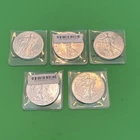 US Mint 1 oz American Silver Eagle Coin BU (Lot of 5).999 Fine