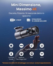 Dash Cam Auto M310 Plus 4K 2160p Mini Dashcam Telecamera Auto per Monitor di Sic - Miniatura 2