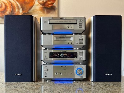 AIWA XR-M99 Hi-Fi Kompakt Stereosystem mit 2xBoxen, Fernbedienung, Bedienungsan.