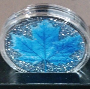 .999 Fine Copper 1 Ounce Colorized Winter Maple Serial No. 2540/5000 Brand New