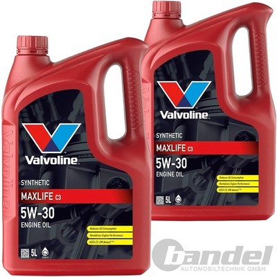 2x5L VALVOLINE MAXLIFE C3 5W30 MOTORÖL passend für BMW LL04 MB 229.51/.31 VW 502