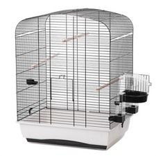Ollesch Bird Cage Vogelheim Elena Black White 54 x 39 x 71 cm w/ Accessories