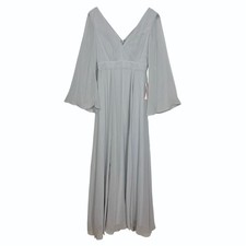 BHLDN Doria Dress Maxi Sheer Anthropologie Wedding Prom Boho Fairy Size US 8