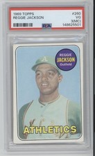 1969 Topps Reggie Jackson #260 PSA 3 (MC) Back is very slightly miscut
