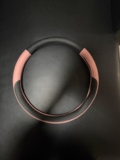Pink And Black Steering Wheel Cover For Women Cute Car Accessories For Women Pink And Black Steering Wheel Cover For Women Cute Car Accessories For Women