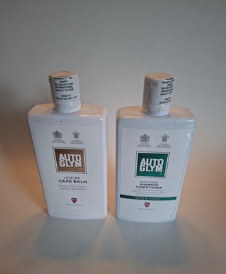 2 x BRANDNEU Auto Glym Bodywork Shampoo Conditioner und Lederpflege Balsam