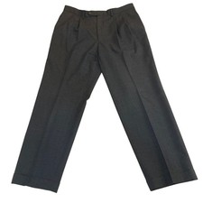 Lauren Ralph Lauren Pants Mens 34x30 Fits 33x29.5 Dark Gray 100 Wool Pleated