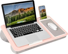 LAPGEAR Lap Desk Portable Computer Desk Pink Mouse Pad Phone Holder Home Office