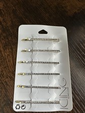 ICING Silver Bobby Pins Rhinestone 6 Hair Pieces Wedding Bridal Prom NEW