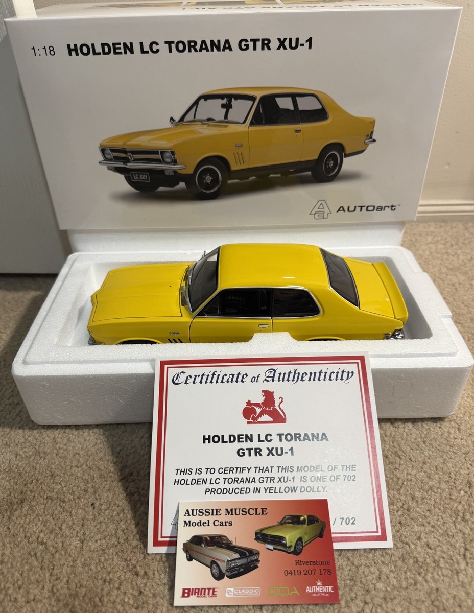 1:18 Biante Holden LC GTR XU1 Torana in Yellow Dolly 1970 | eBay