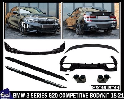 FRONTSPLITTER HECKDIFFUSOR FÜR BMW 3ER G20 BODY KIT BODYKIT ROCK OHNE LED