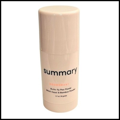 Summary Deodorant Butterfly Pea Flower Witch Hazel Bamboo Powder 0.7 oz