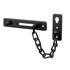 Black Chain Door Guard Stainless Steel Door Chain Locks Gate Latch