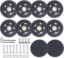 Luggage Wheels Replacement Kit 50Mm X 12Mm, Suitcase Replacement Wheels with Bla