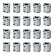 20 Pcs Ferrite Filter Ring Core Cable Clip ID 13mm with Ears, Gray
