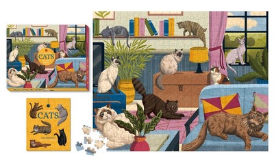 For the Love of Cats 500-Piece Puzzle by Eliza Berkowitz Book & Merchandise Book