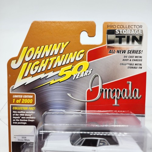 UH Johnny Lightning COLLECTOR TIN WHITE 1968 CHEVY IMPALA DIE-CAST *Read Descrip - Picture 2 of 9