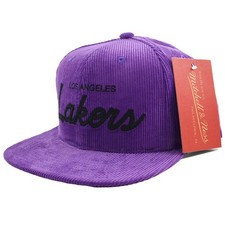 Mitchell & Ness NBA Corduroy Snapback Cap Los Angeles Lakers Purple Corduroy Basketball