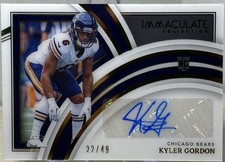 2022 Panini Immaculate Collection - Rookie Autos Kyler Gordon #160 /49 (AU, RC)