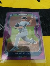 Panini 2021 Prizm Clarke Schmidt New York Yankees Rookie Purple Parallel #75