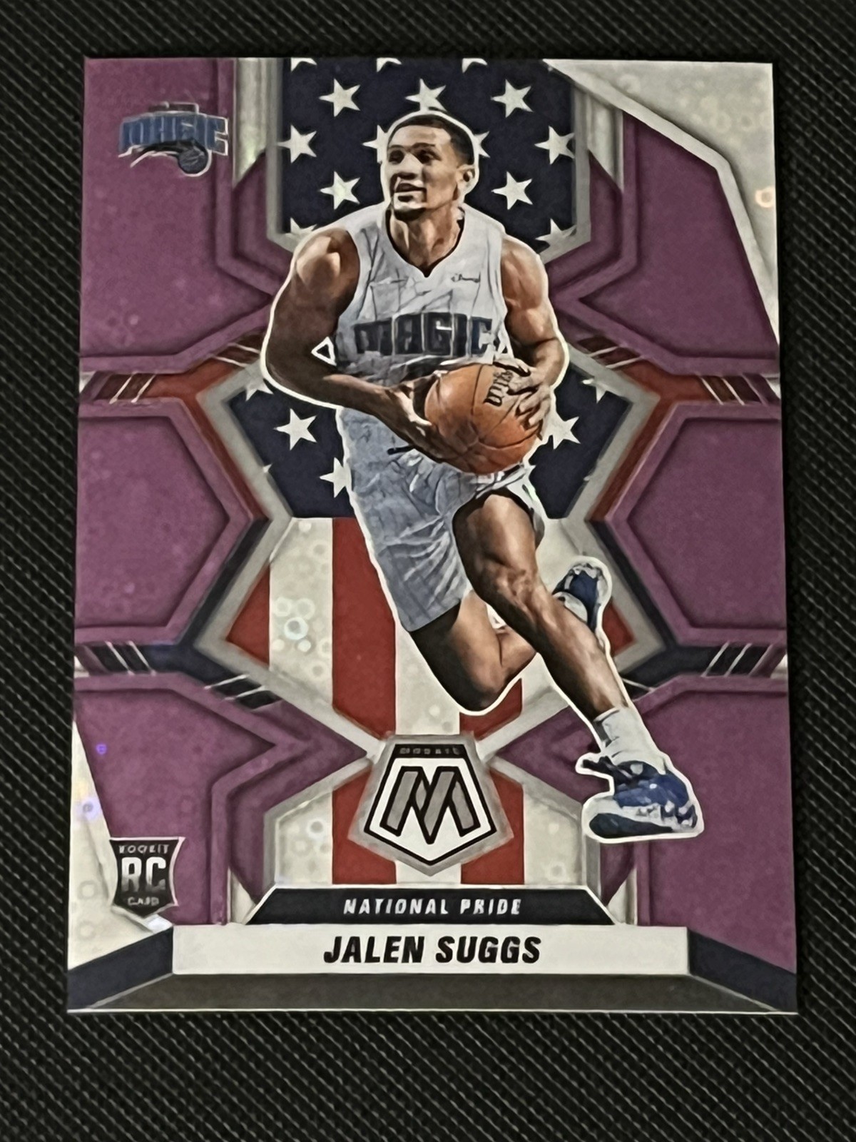 2021-22 Panini Mosaic Jalen Suggs Rookie RC Fast Break #266 Purple/50 Rookie