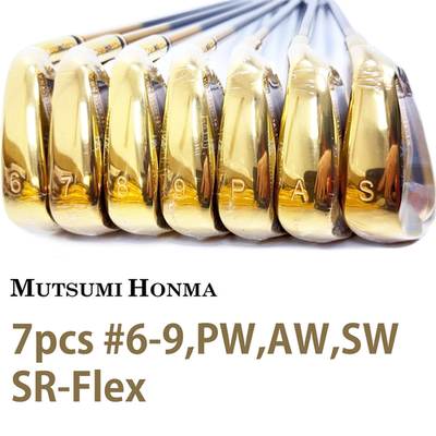 MUTSUMI HONMA MH-608 Iron Set 7pcs 6-9 PW AW SW SR Flex Gold RH