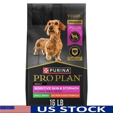 Sensitive Skin Stomach Dry Dog Food Small Breeds Salmon Rice 16lb Kibble New