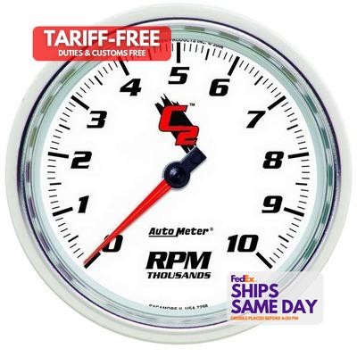 Autometer 7298, One 5in C2/S In-Dash Tach 10K RPM High Performance & Racing Part