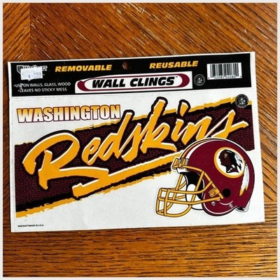 Wincraft Washington Redskins Wall Cling Decal NFL 1996 NOS