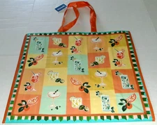 TROPICAL~ Reusable Tote Bag ~ 19" X 18" X 8" ~ TROPICAL DRINKS ~ By Marshalls
