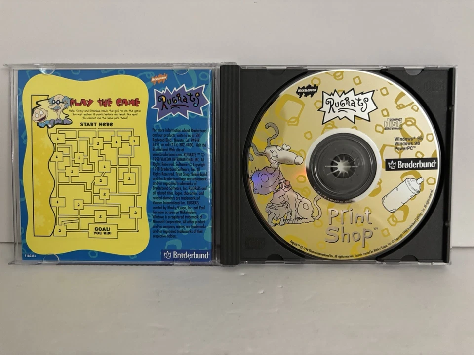 Rugrats Print Shop (Ages 6-12) (PC-CD, 1998) for Windows - Tested - Image 2 of 4