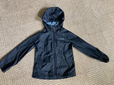 Columbia kids rain jacket, black size XS 6-6x, used- excellent