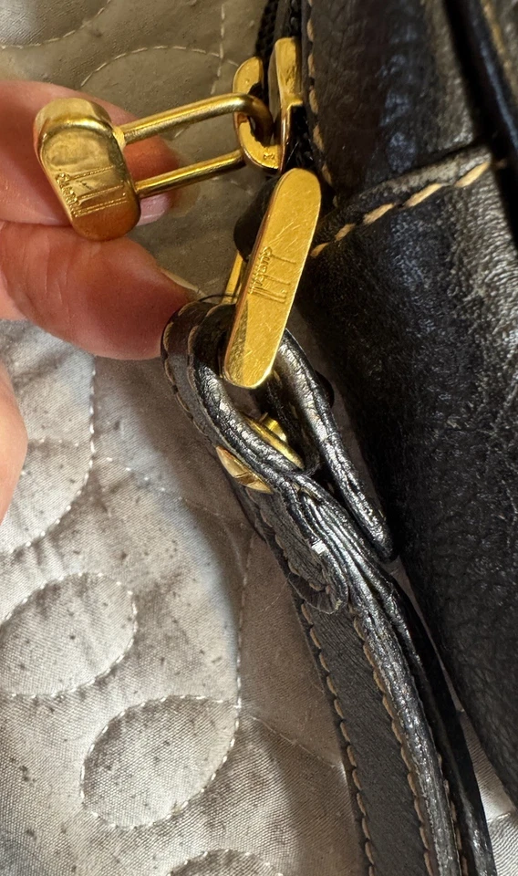 Dunhill Black Leather Clutch/Wristlet/ Pouch - image 4 of 4