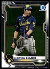 Christian Yelich 2021 Bowman Chrome #22 Brewers MLB READ FREE SHIP AutographDen