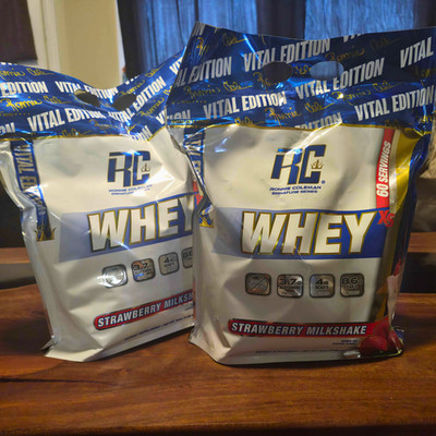 2 Pack, 5lb EACH Whey Protein NEW Strawberry Milkshake SEALED - (10lbs Total)