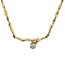 Lapponia 750 Gelbgold Brillant 0,30 ct. H / VS Collier 45 cm Kette Gold