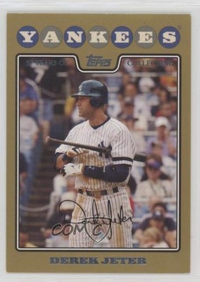 2008 Topps Gold Border 1829/2008 Derek Jeter #455 HOF k4s