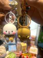Kawaii Animation Cartoon Figure Keychain Set Multicolor Clip-On Plastic