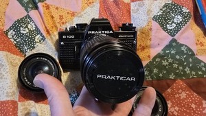 VINTAGE PRAKTICA BCA Electronic 35mm SLR Camera With MULTIPLE LENSES ALL Tested