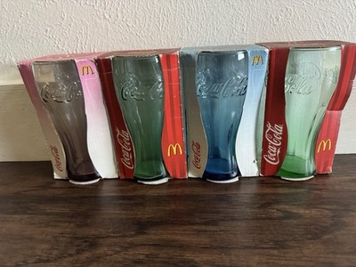 Coca-Cola McDonald s Promo Multicolor Colored Glass Set w/ Boxes 2007