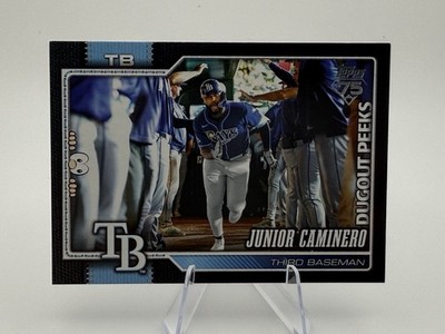 2026 Topps Celebration  Dugout Peeks Junior Caminero SSP #/10 Black Border