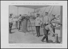 1904 Antique Print - MARITIME Japanese Flagship The Mikasa Admiral Togo (201)