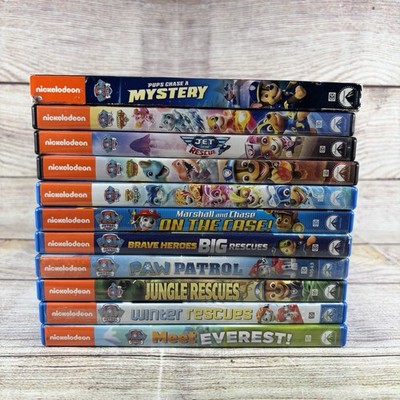 PAW Patrol DVD Lot of 10 Kids Movie TV Show Bundle Marshall Chase Mighty Pups