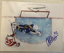 COLTEN ELLIS AUTOGRAPH SIGNED BUFFALO SABRES GOALIE 8x10 PHOTO NHL HOCKEY BLUES