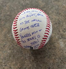 JOE BUCK SIGNED DEREK JETER New York Yankees 01 WORLD SERIES HR CALL W@W!