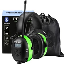 Upgraded Bluetooth Hearing Protection Earmuffs with AM/FM Radio, 31dB Noise Redu